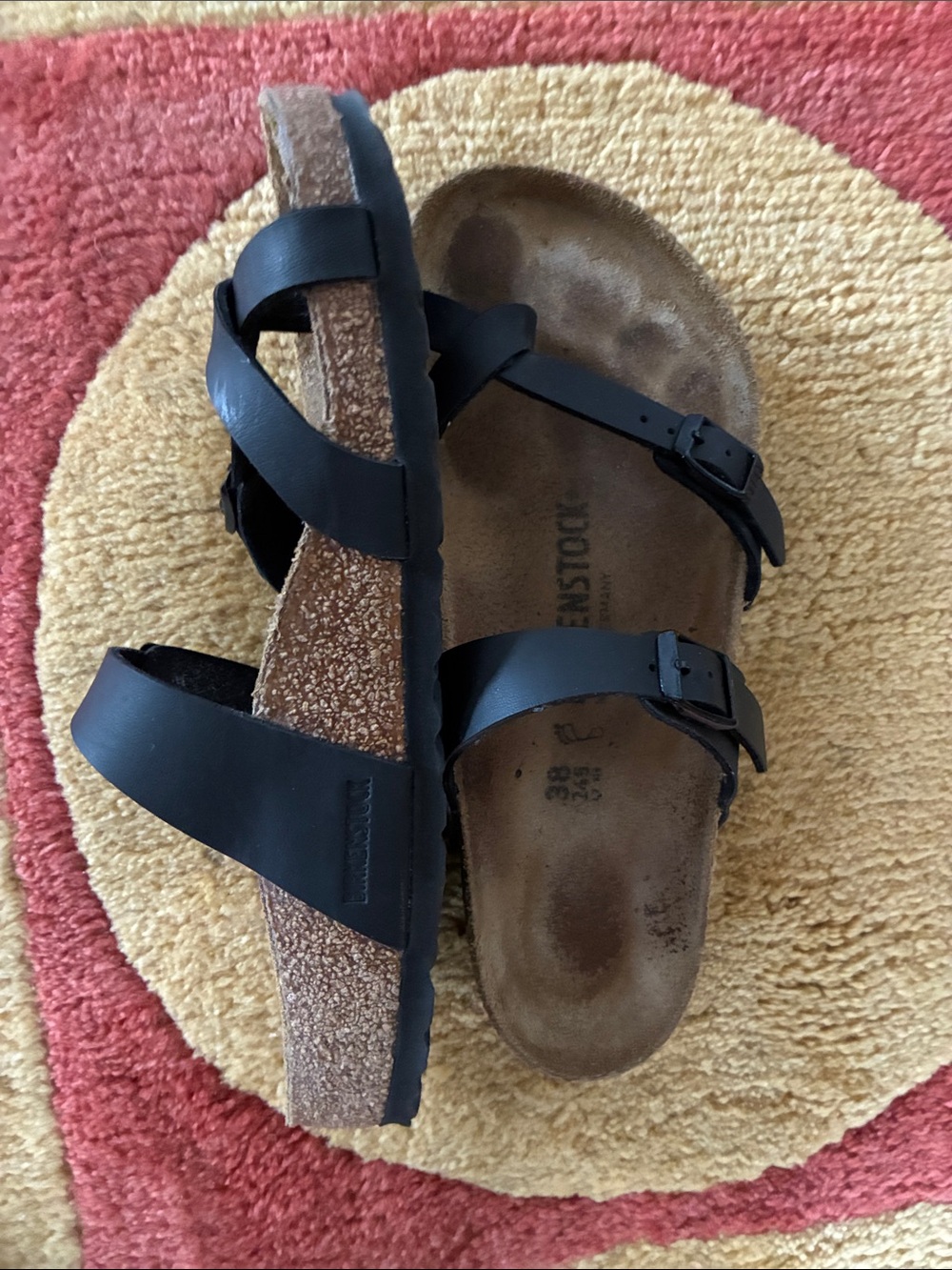 Birkenstock Women’s Black Cross-Strap Sandals